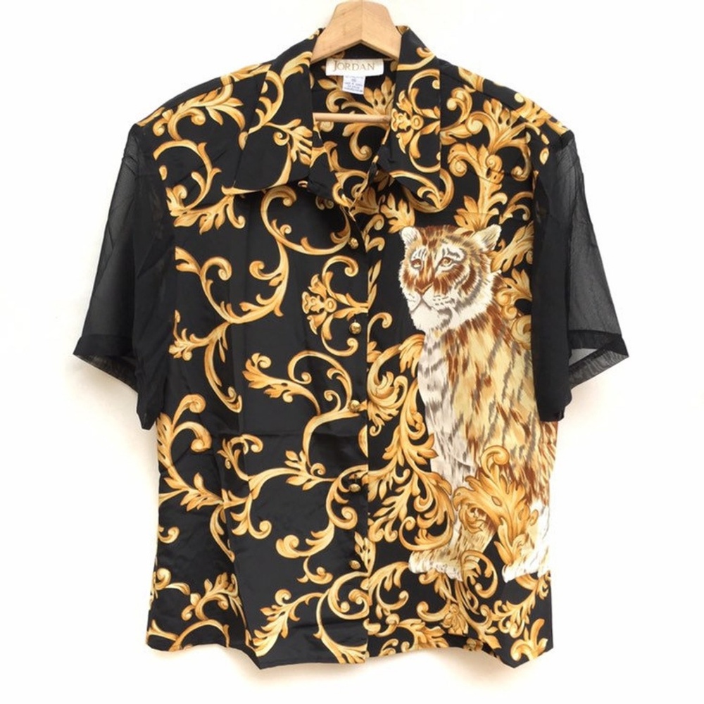 vintage 90s baroque blouse